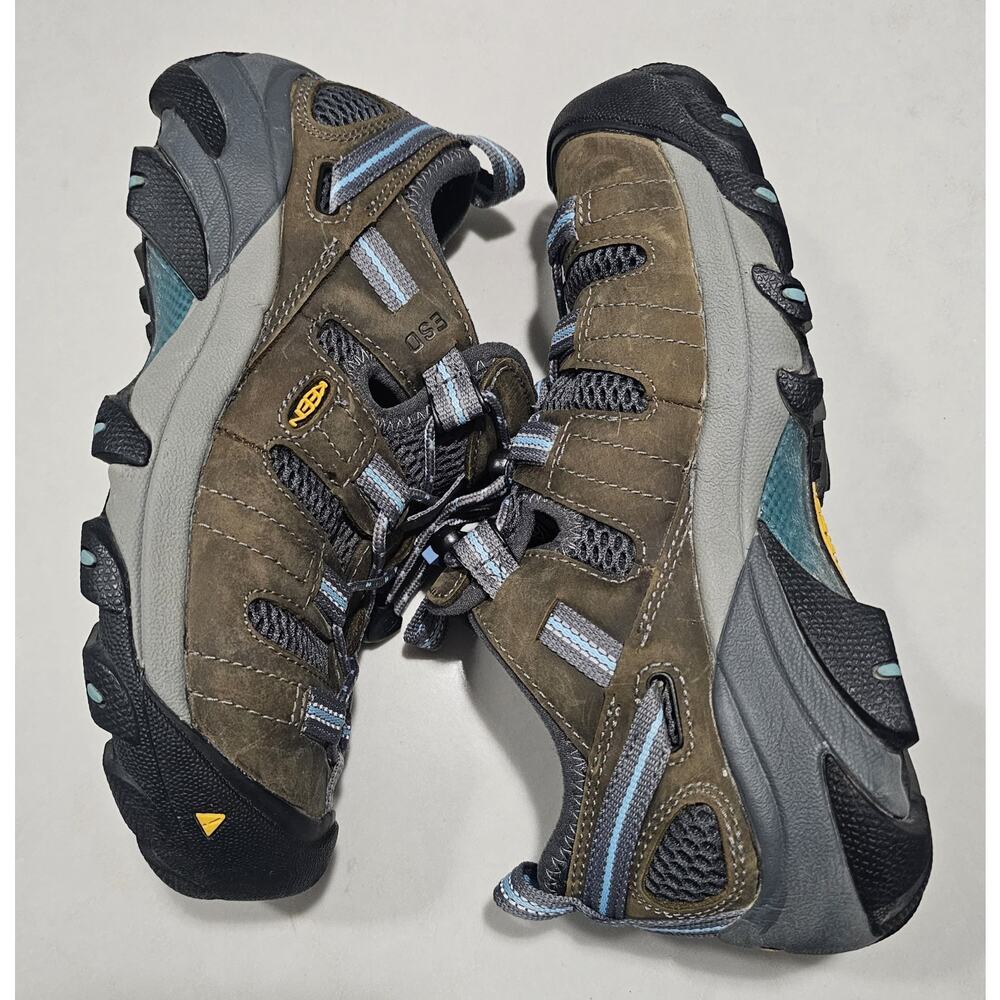 Keen ESD Steel Toe Sandals Shoes Womens Size 7 37.5 Brown Nubuck Fisherman